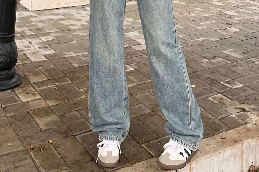 High Rise Washed Wide Leg Jeans Product Image