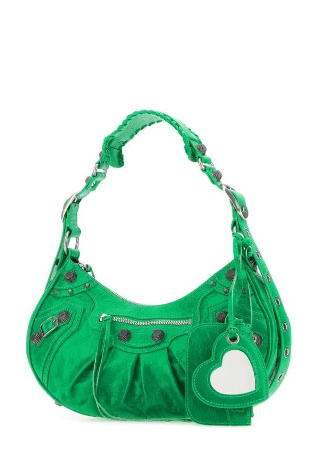 BALENCIAGA Le Caracole Xs Shoulder Bag In Green Product Image