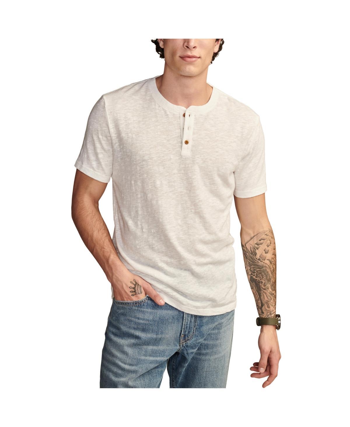 Lucky Brand Mens Linen Short Sleeve Henley T-shirts Product Image