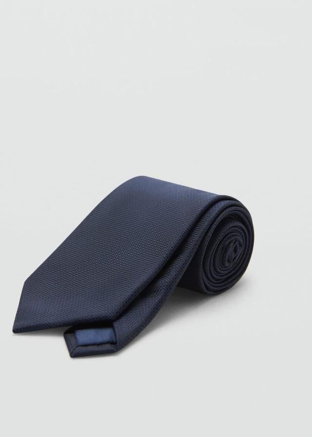 100% structured mulberry silk tie - Men | MANGO USA Product Image