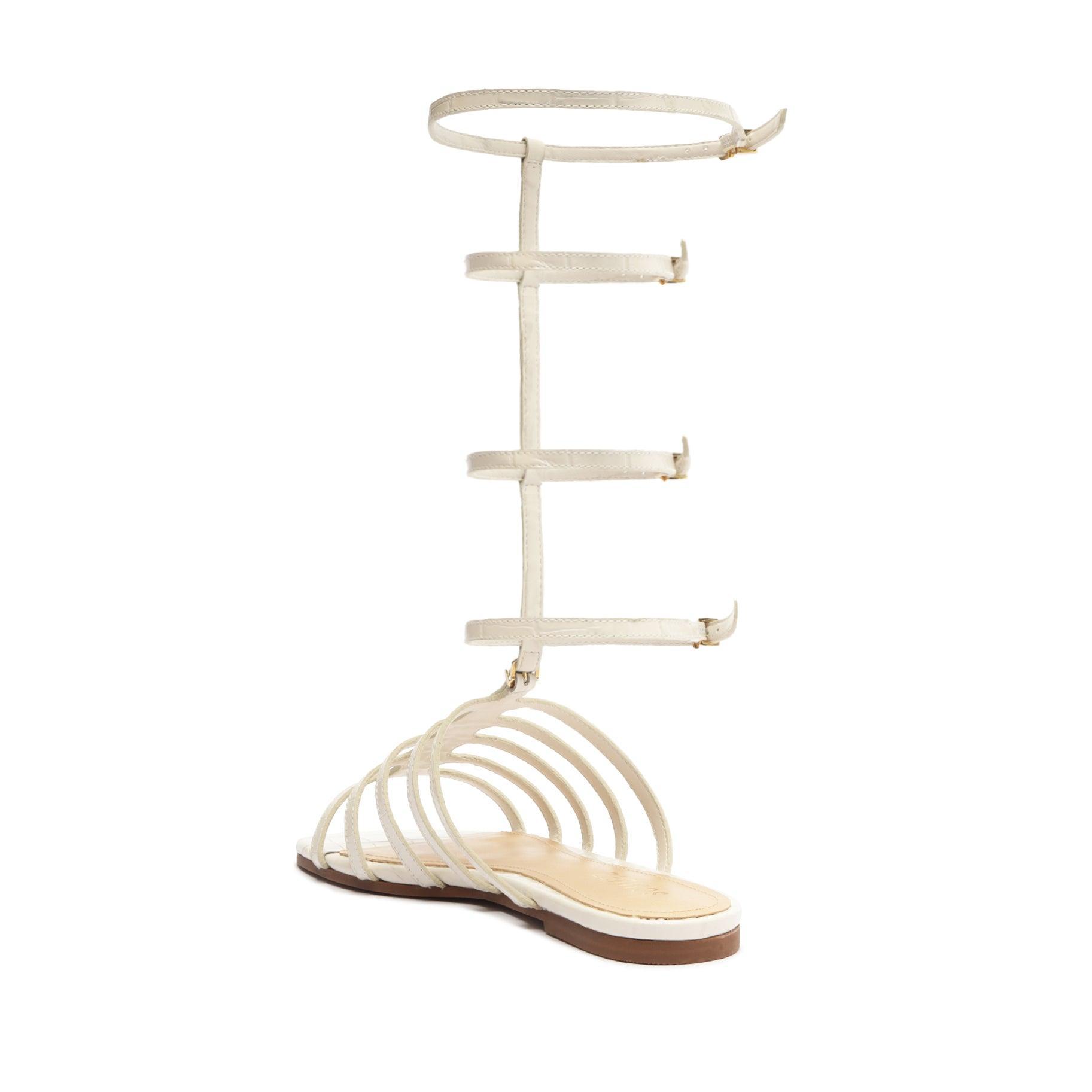 Hayden Crocodile-Embossed Leather Sandal Female Product Image