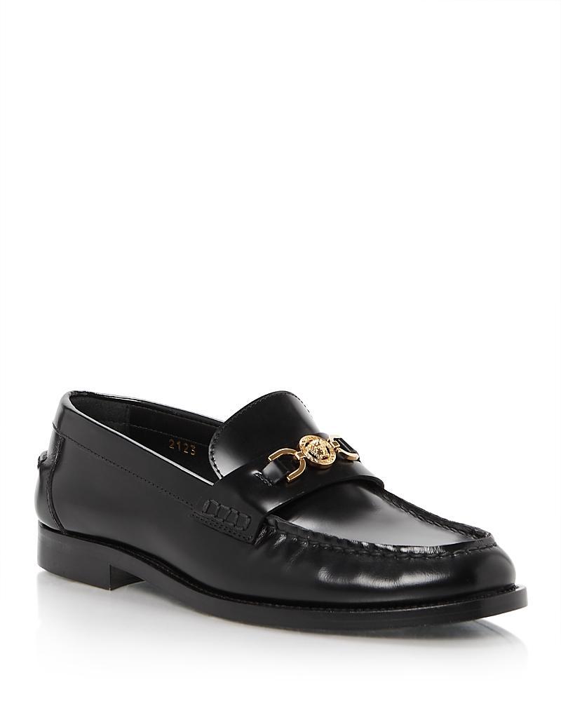 Versace Womens Slip On Embellished Loafer Flats Product Image