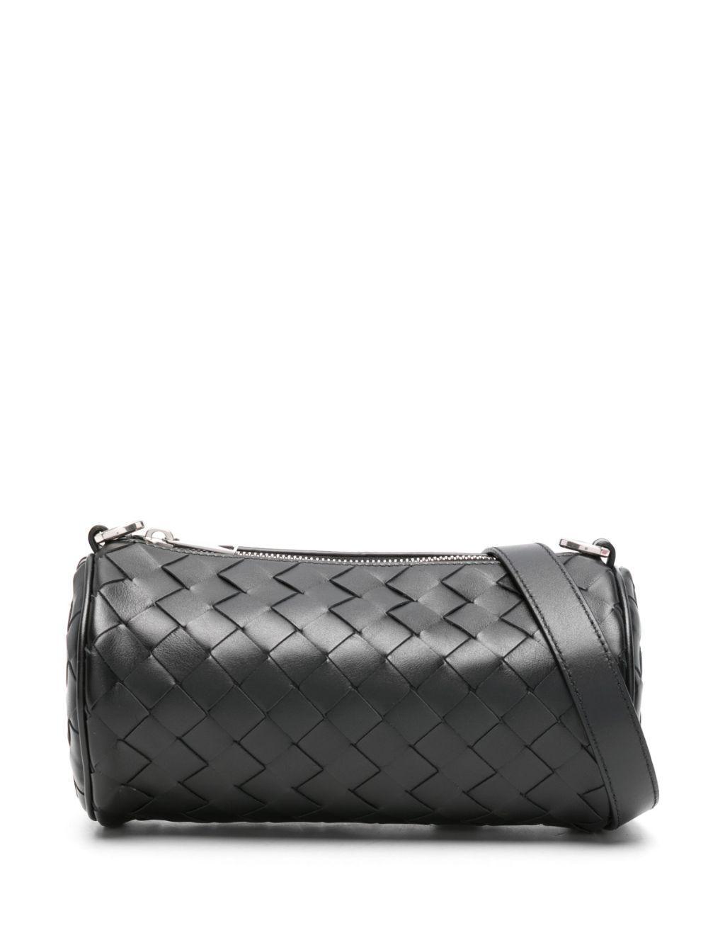 BOTTEGA VENETA Black Mini Intrecciato Barrel Cross Body Bag Product Image