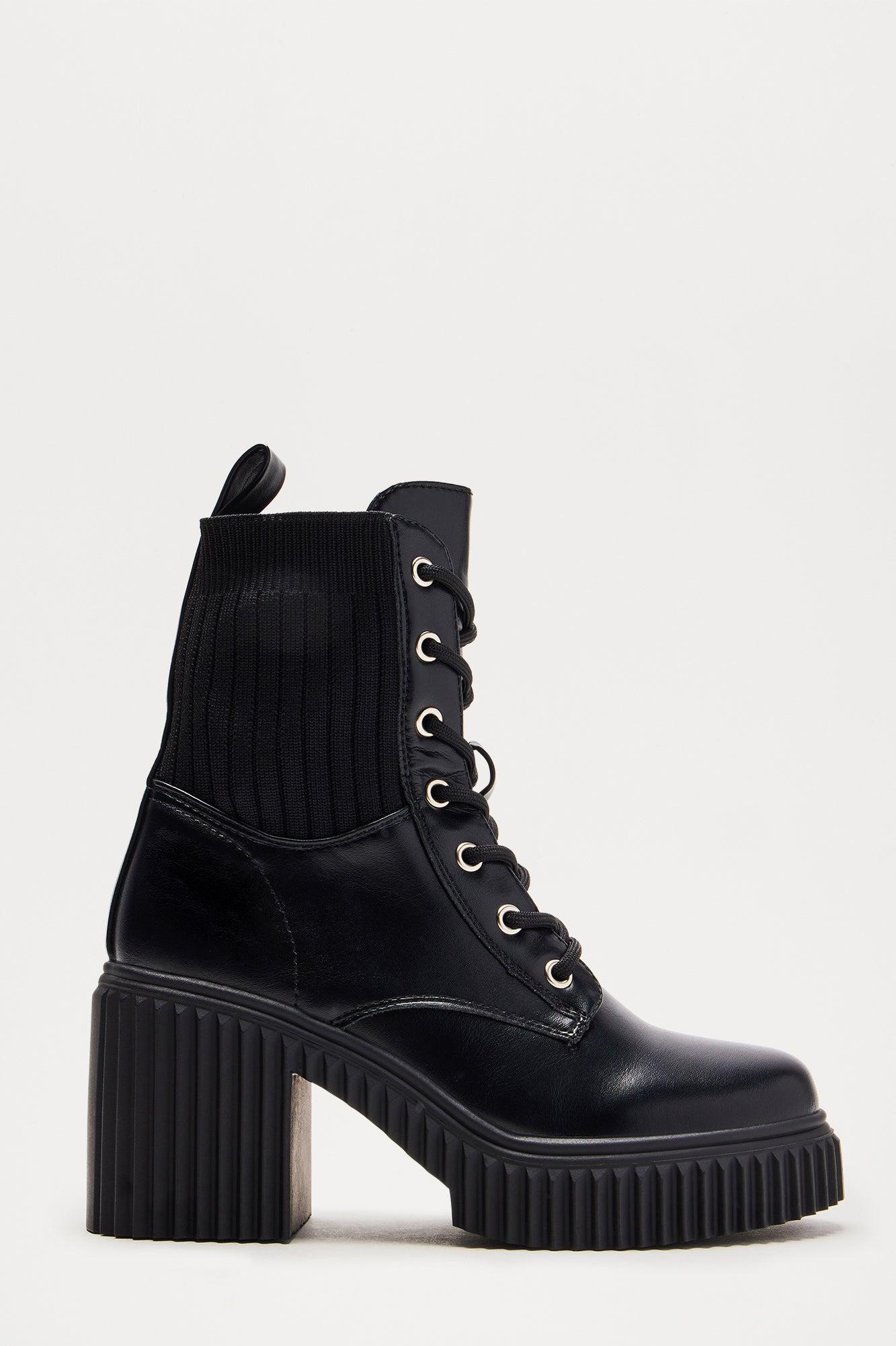 Ander Lace Up Booties - Black product image