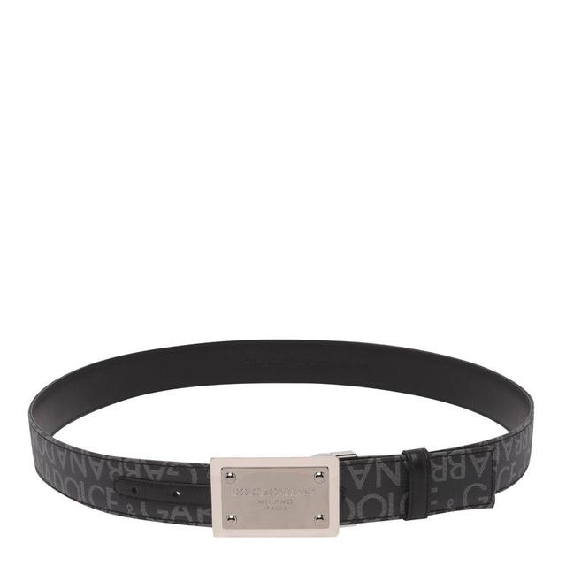 Logo Plaque Buckle Belt In Black Product Image