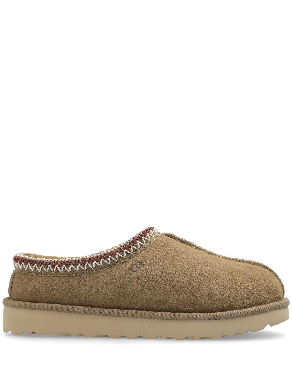 UGG Womens Taupe Tasman Braided Suede Slippers In Brown Product Image