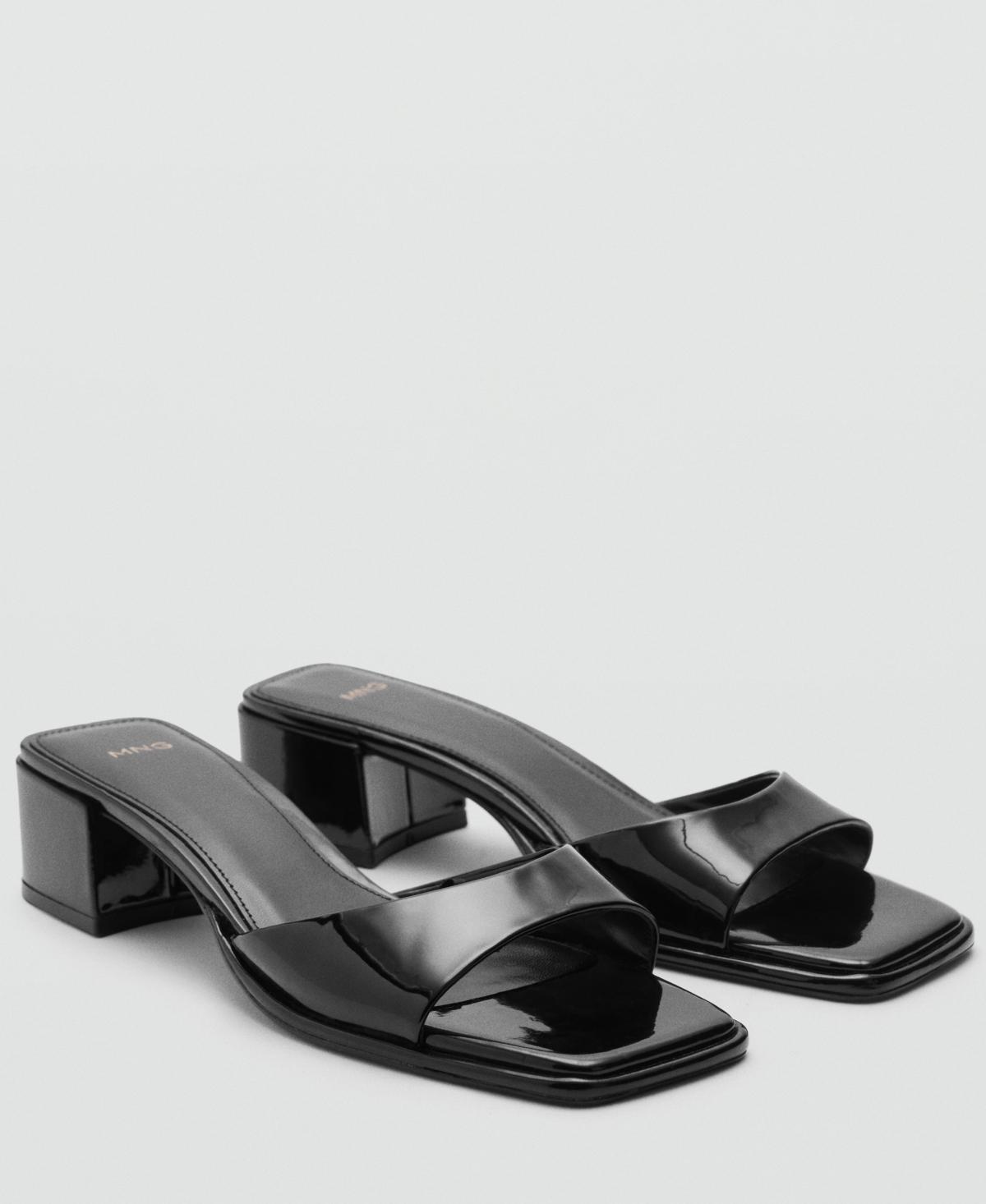 Mango Womens Patent Leather Effect Heeled Sandals Product Image