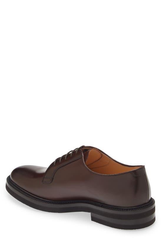 Leather Derby Shoes In Brown Product Image