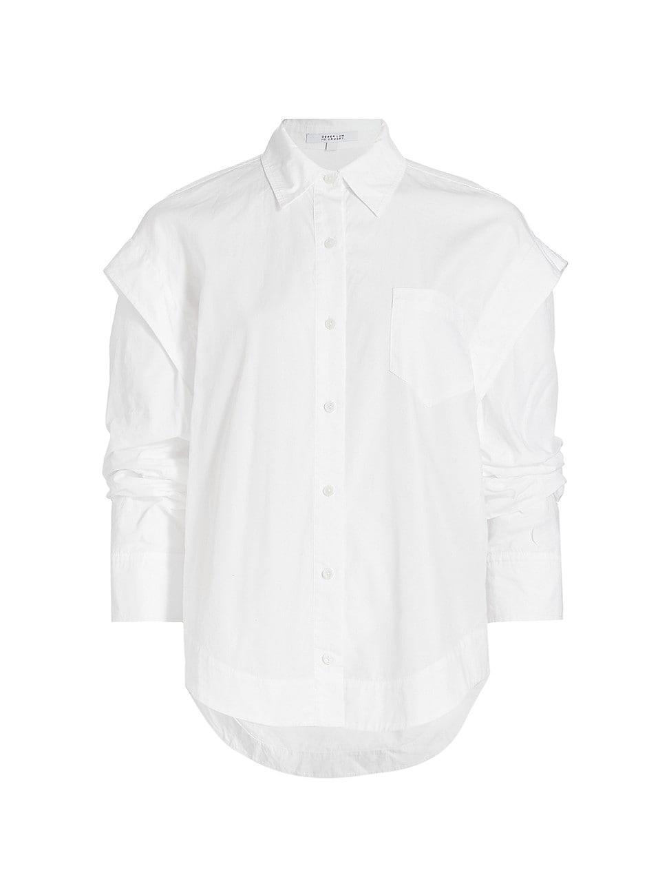 Womens Marley Ruched Sleeve Shirt Product Image