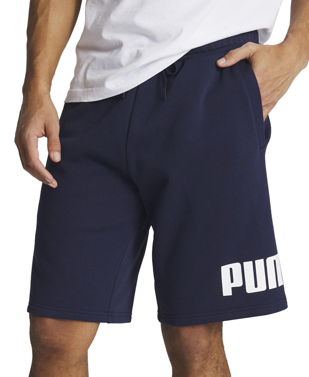 Puma Mens Regular-Fit Big Logo-Print Fleece 10 Shorts Product Image