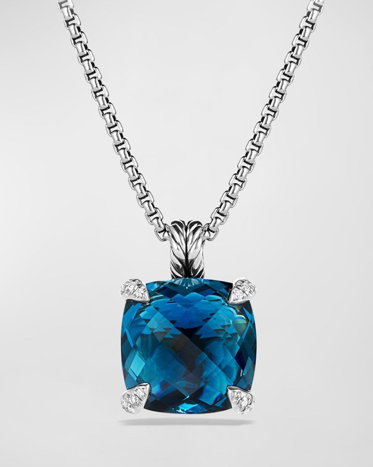 Womens Chtelaine Pendant Necklace with Gemstone & Diamonds Product Image