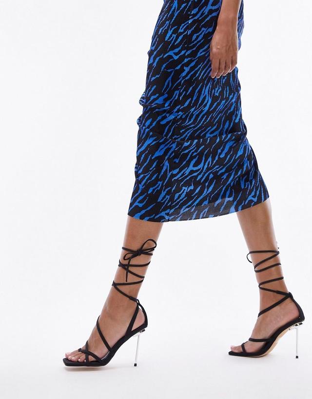 Topshop Wide Fit Sophie strappy heeled mule Product Image