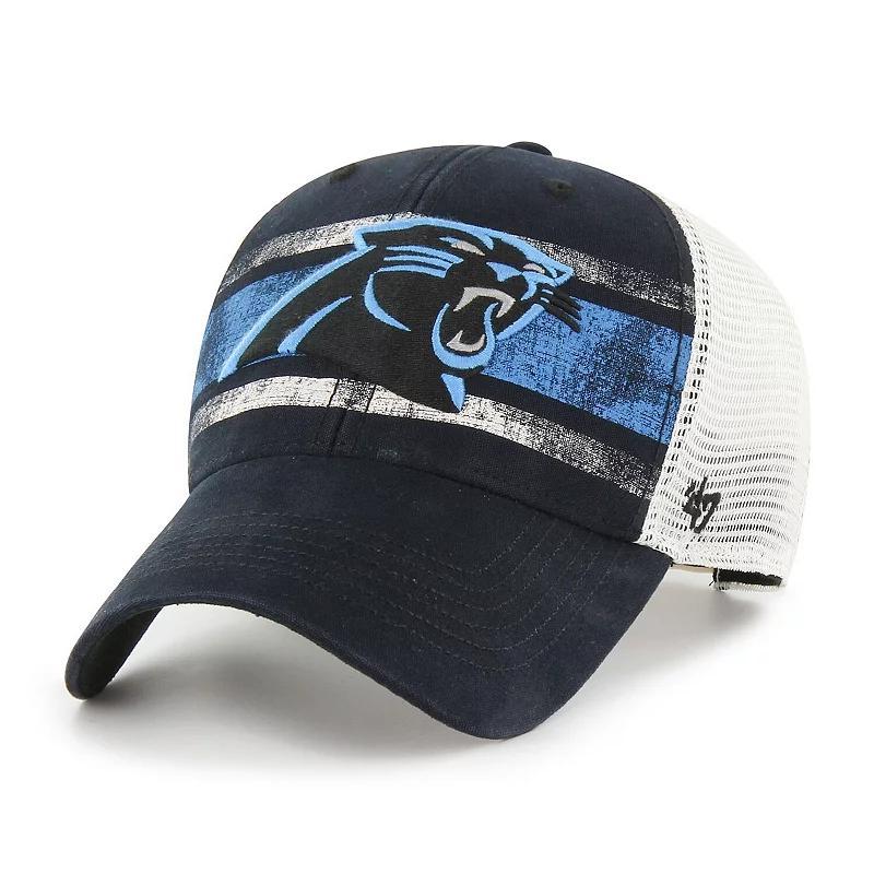 Mens 47 /White Carolina Panthers Interlude MVP Trucker Snapback Hat Product Image