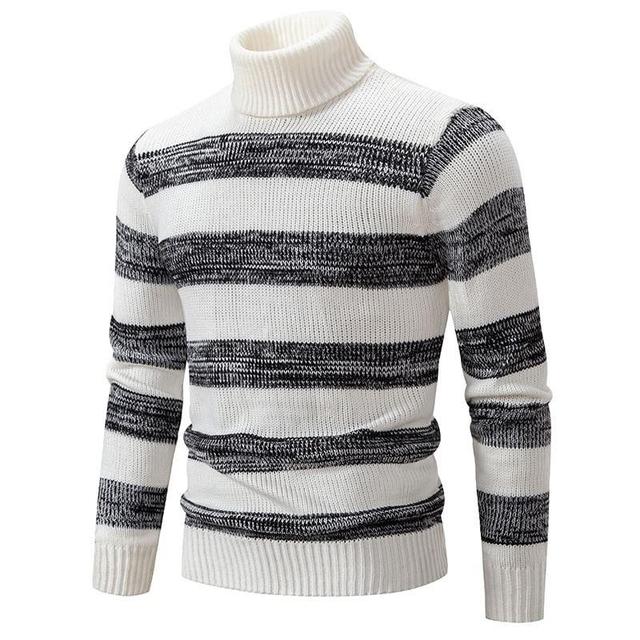 Turtleneck Striped  Sweater Product Image