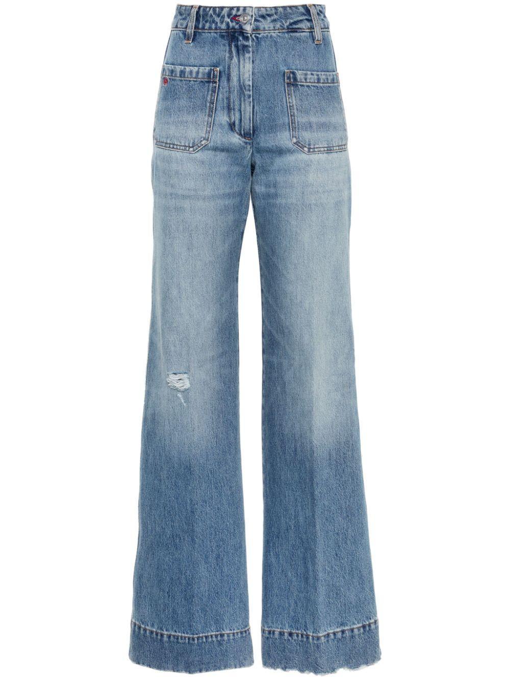 Alina Denim High Waisted Wide Jeans In Wrnbluewsh Product Image