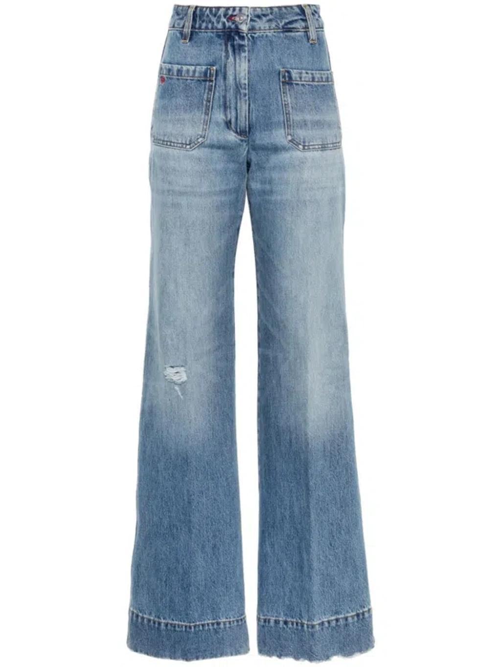 Alina Denim High Waisted Wide Jeans In Wrnbluewsh product image