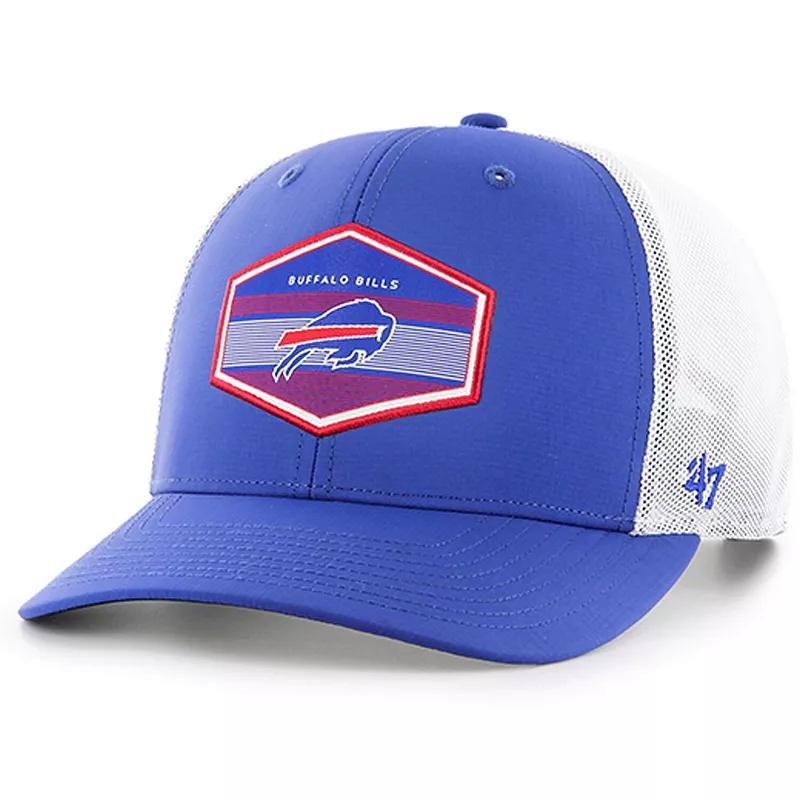 Mens 47 Brand Royal Buffalo Bills Burgess Trucker Adjustable Hat Product Image