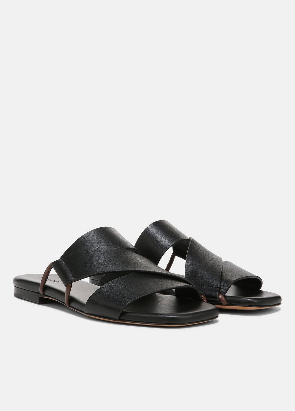 Dylan Leather Criss-Cross Slide Sandal Product Image