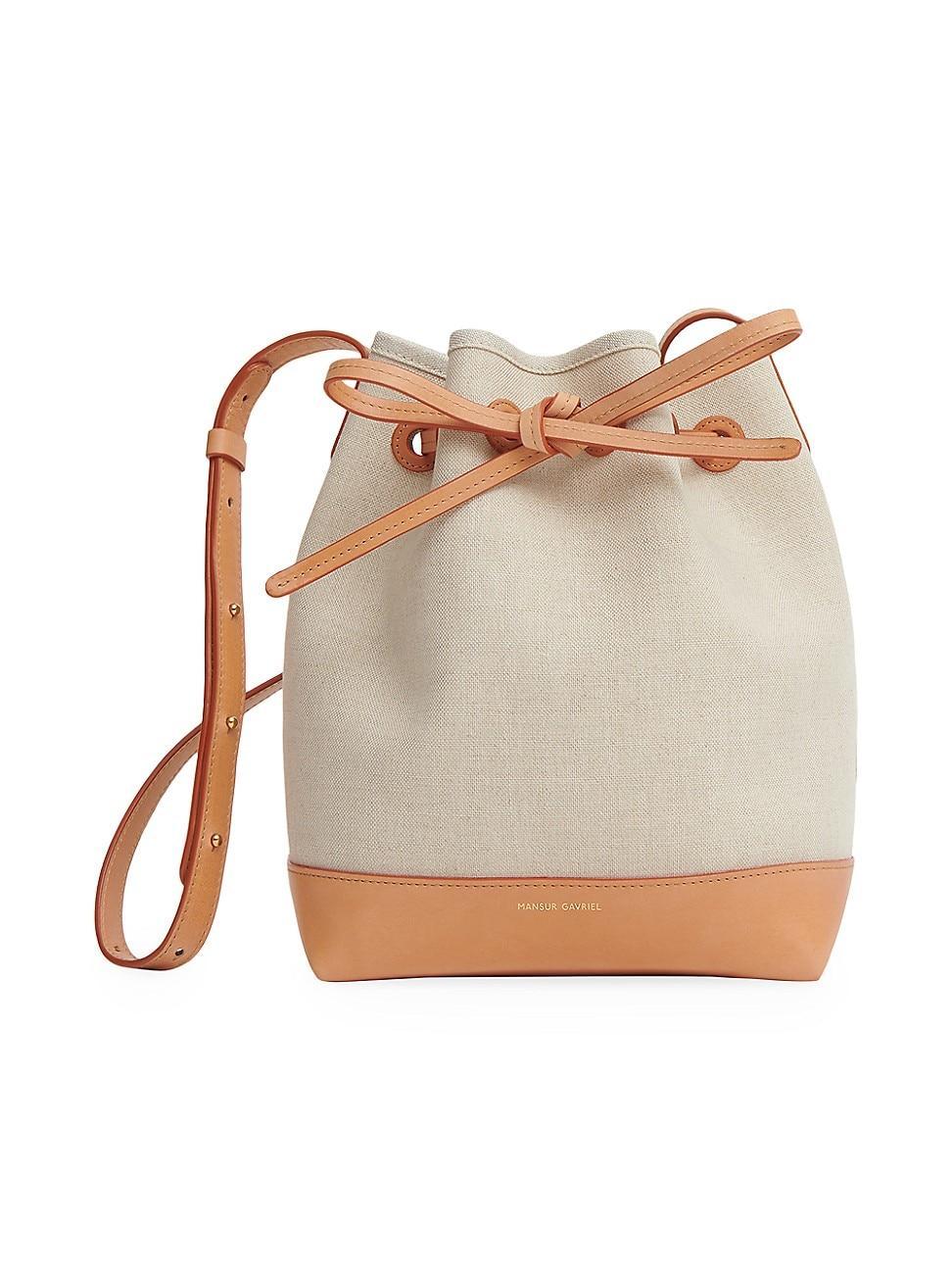 Mini Drawstring Canvas Bucket Bag Product Image