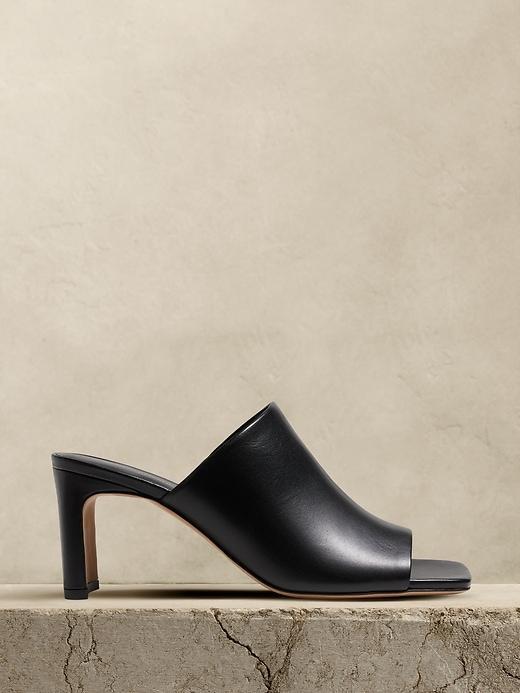 Lucca Leather Square-Toe Mule Product Image