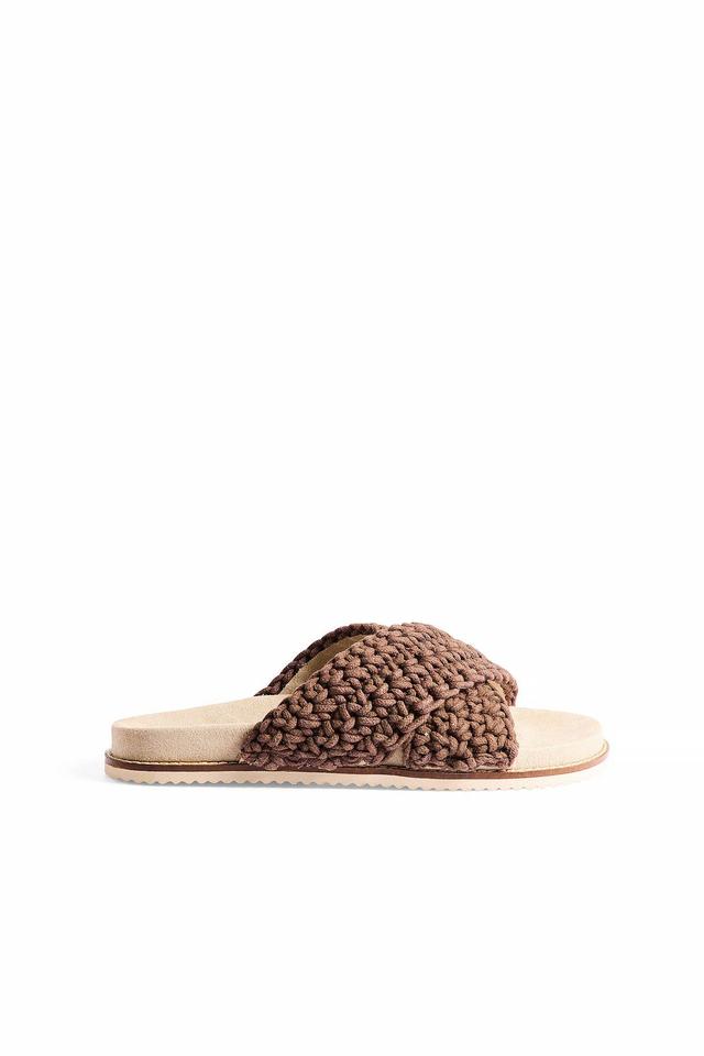 Knitted Cotton Footbed Slippers Product Image