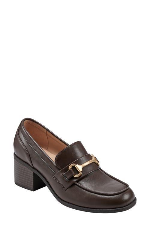 Bandolino Womens Mayble Block Heel Hardware Detail Loafers Product Image