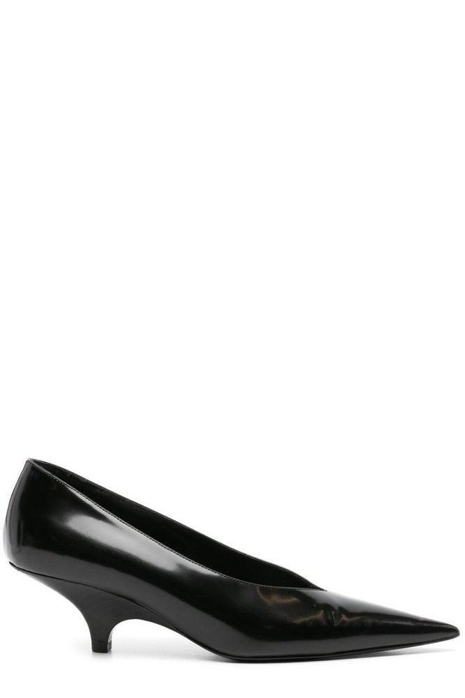 55mm Pointed-toe Leather Pumps In Black product image