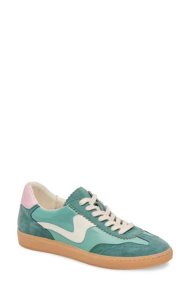 Women's Notice Low-profile Lace-up Sneakers In Green Suede Product Image