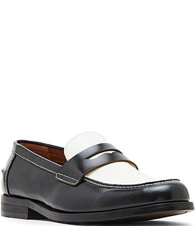 Steve Madden Mens Natan Leather Dress Penny Loafers Product Image