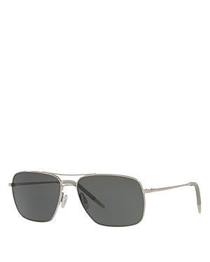 Oliver Peoples Clifton 58mm Polarized Rectangular Sunglasses Product Image