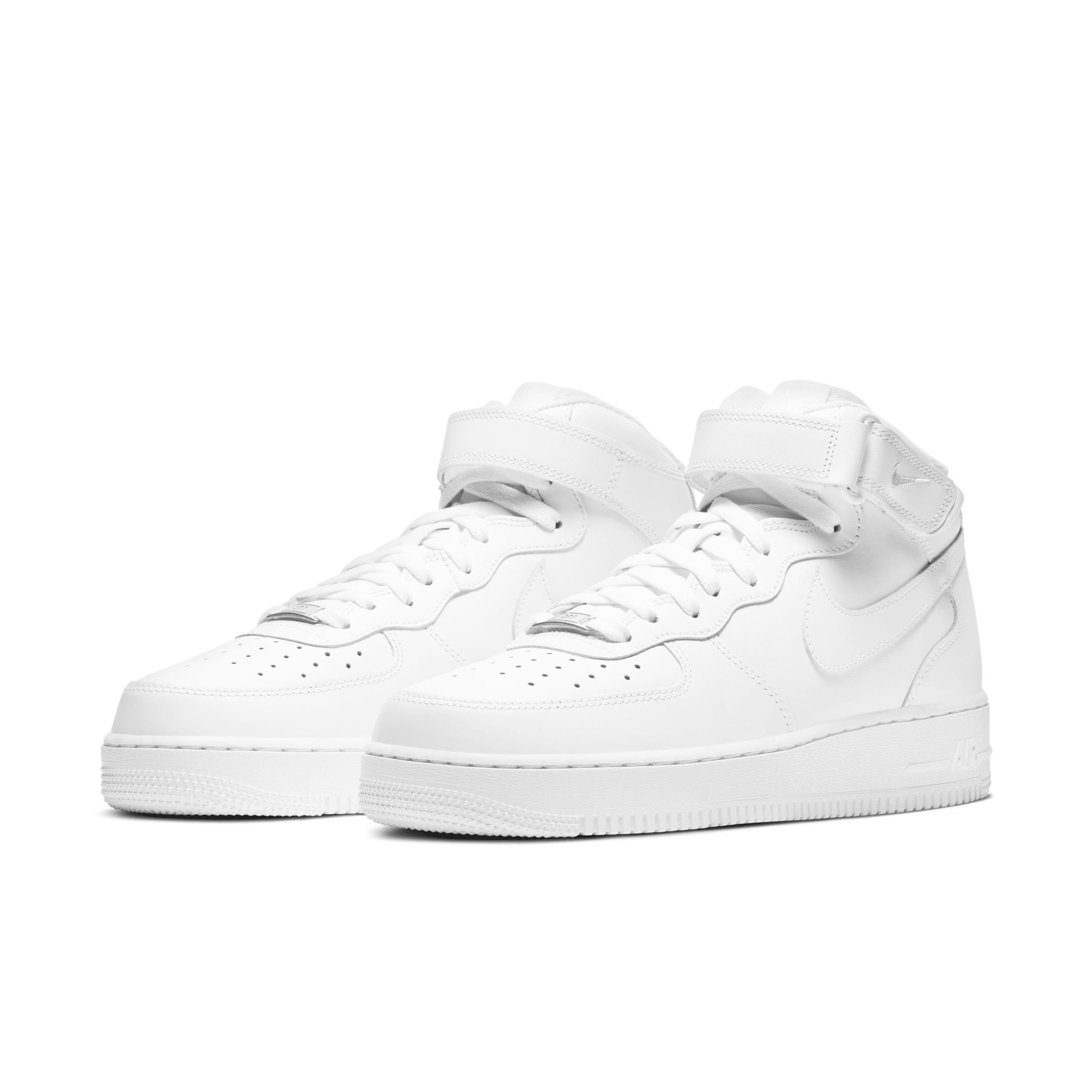 Nike Mens Nike Air Force 1 Mid 07 LE - Mens Basketball Shoes White/White Product Image