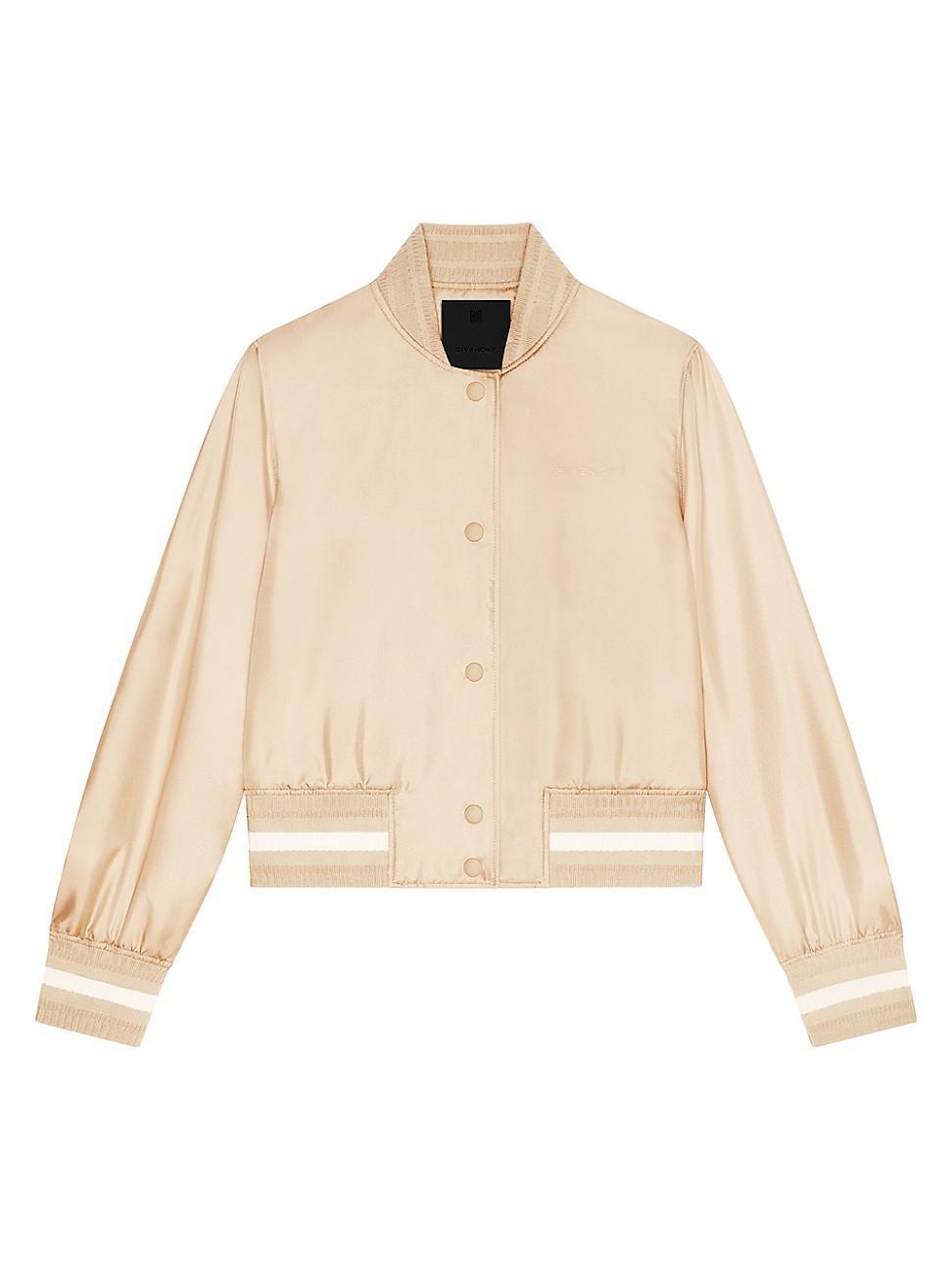 Womens Varsity Jacket In Silk Product Image