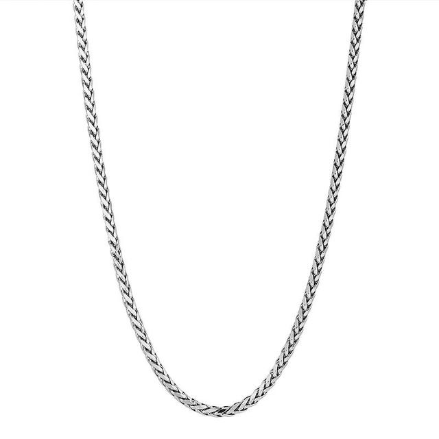 Belk & Co Sterling Silver Square Chain Necklace, Gray, 22 In Product Image