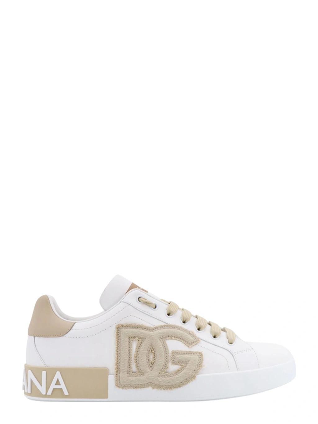 Portofino Leather Sneakers In Beige Product Image