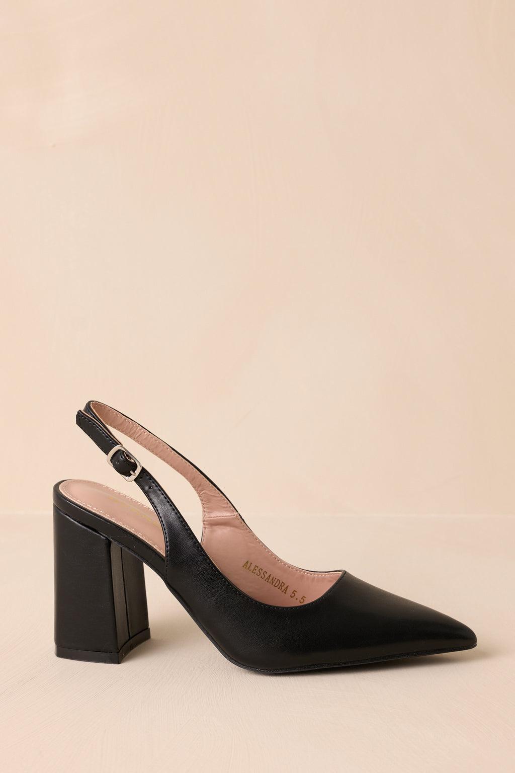 Elegant Elevation Black Slingback Heels product image