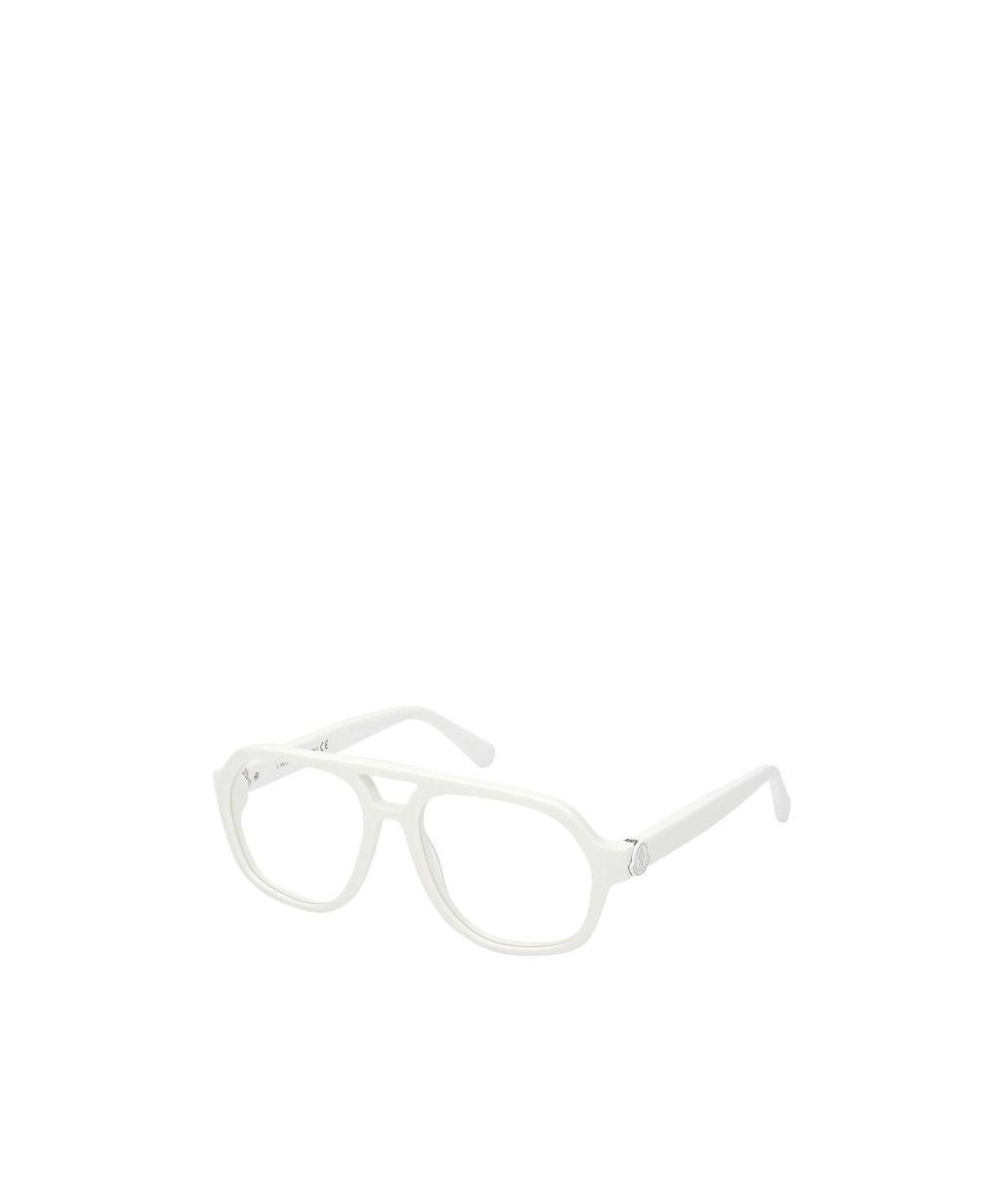 MONCLER Pilot-frame Clear-lenses Glasses In White Product Image