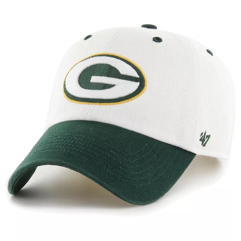 Mens 47 /Green Green Bay Packers Double Header Diamond Clean Up Adjustable Hat Product Image