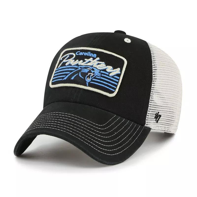 Mens 47 /Natural Carolina Panthers Five Point Trucker Clean Up Adjustable Hat Product Image