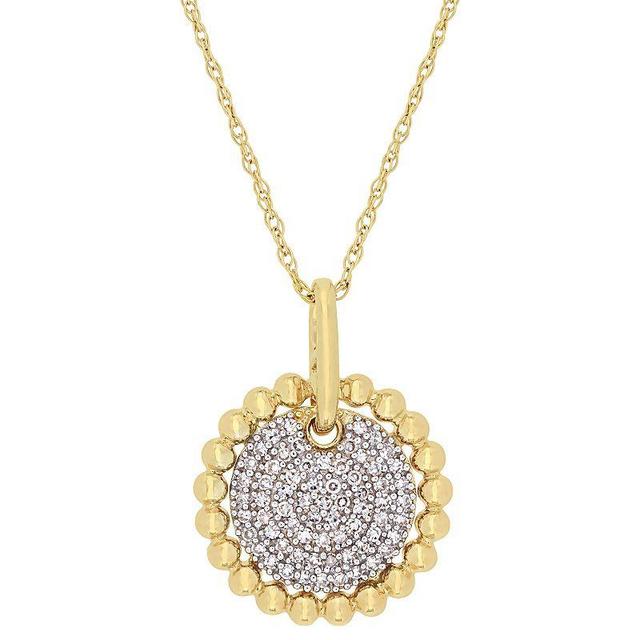 Stella Grace 10k Gold 1/5 Carat T.W. Diamond Cluster Pendant, Womens Product Image