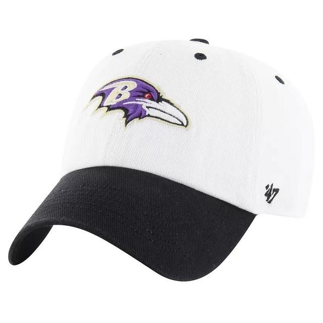 Mens 47 /Black Baltimore Ravens Double Header Diamond Clean Up Adjustable Hat Product Image