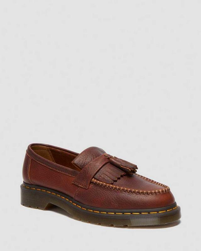 DR MARTENS Adrian Yellow Stitch Ambassador Leather Loafers Product Image