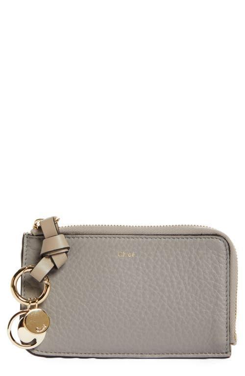 Chlo Alphabet Zip Leather Card Holder Product Image