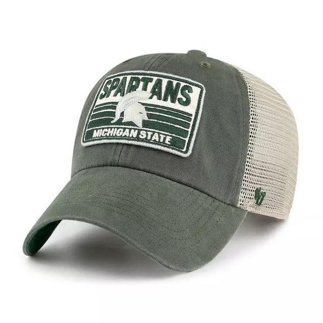 Mens 47 Brand Green Michigan State Spartans Four Stroke Clean Up Trucker Snapback Hat Product Image