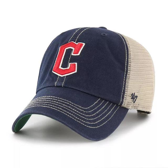 Mens 47 Navy Cleveland Guardians Trawler Clean Up Trucker Snapback Hat, Grd Blue Product Image