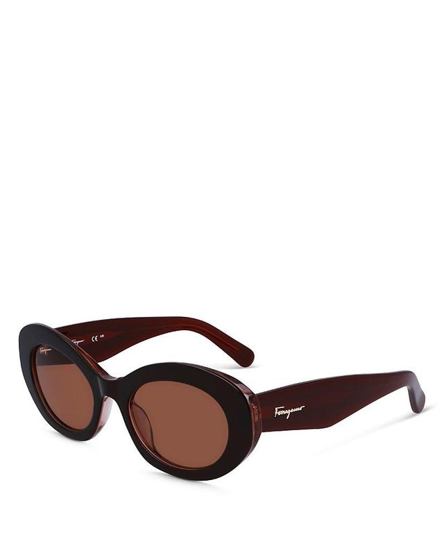 Ferragamo Oval Sunglasses, 53mm Product Image