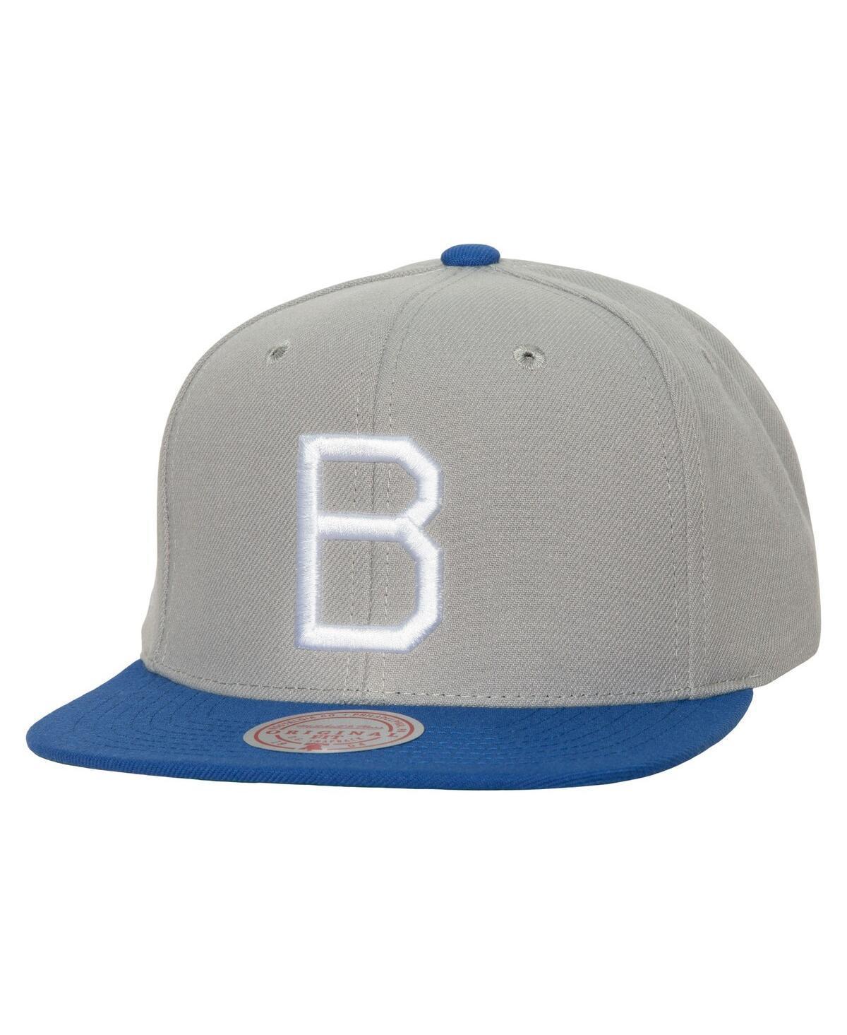 Mens Mitchell & Ness Gray Brooklyn Dodgers Cooperstown Collection Away Snapback Hat Product Image