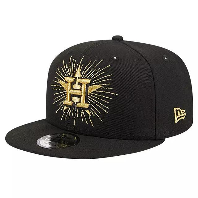 Mens New Era Houston Astros Metallic Logo 9FIFTY Snapback Hat Product Image