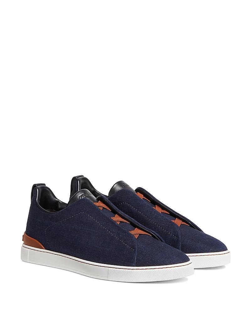 Mens Triple Stitch Denim Slip-On Sneakers Product Image