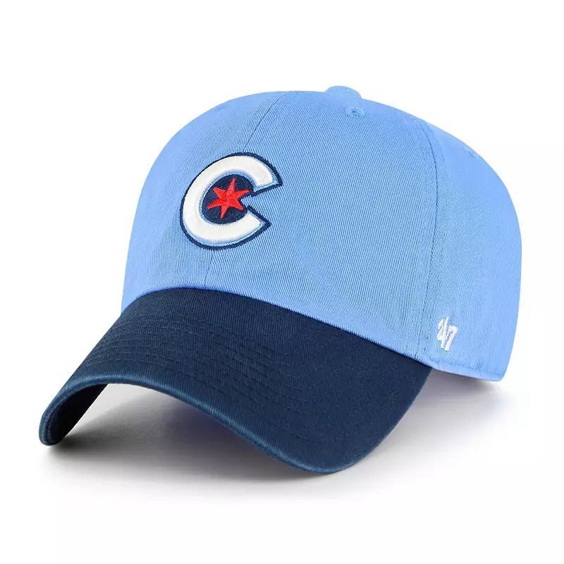 Mens 47 Blue Chicago Cubs Area Code City Connect Clean Up Adjustable Hat Product Image