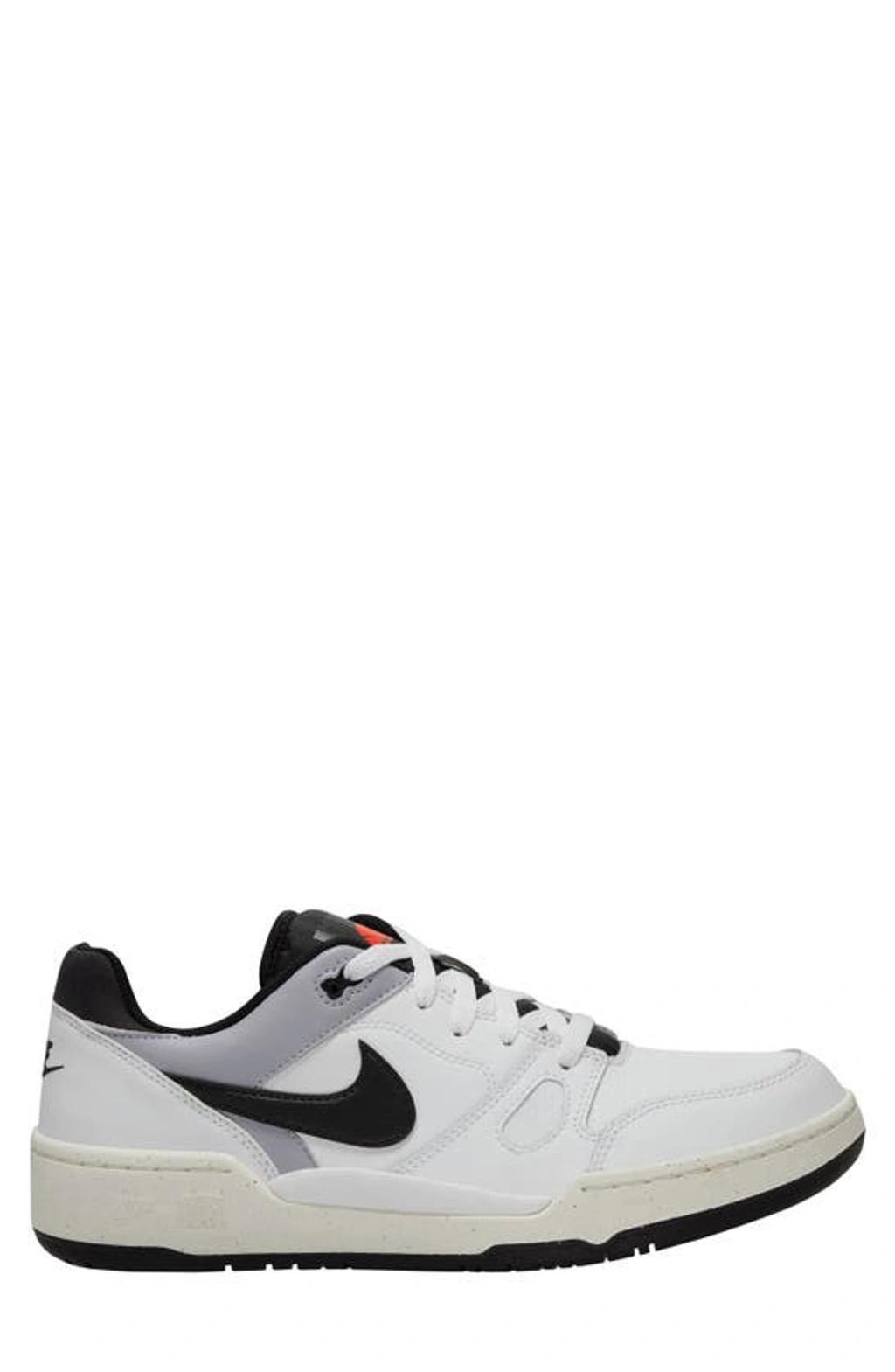 NIKE White Full Force Low Sneakers In White/black Product Image